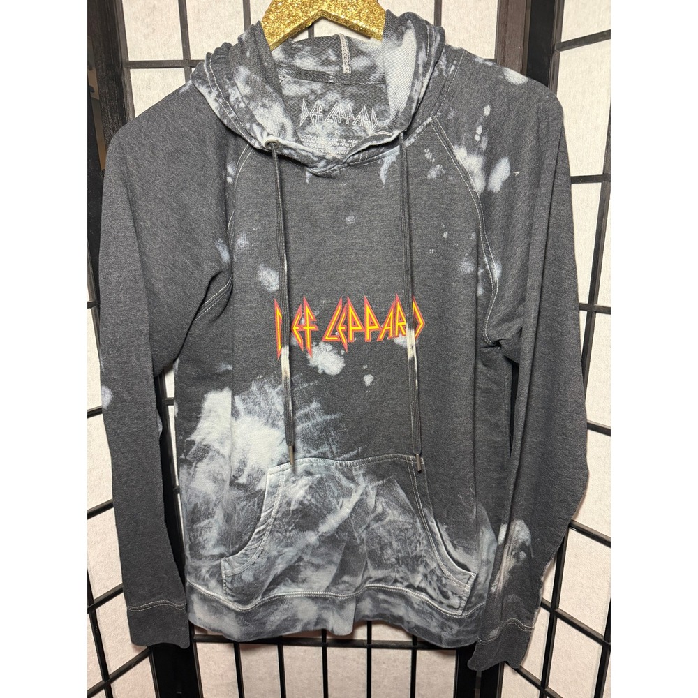 Def‎ Leppard Hoodie Small 1983 Tour Graphic Acid Wash Tie Dye